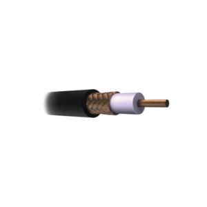 CABLE COAXIAL RG11/U, 305 MTS, BOBINA DE 305 MTS COLOR NEGRO, AWG 14 AISLAMIENTO ESPUMADO, BLINDAJE DE ALUMINIO AL 60%, APLICACION INTEMPERIE PARA CCTV