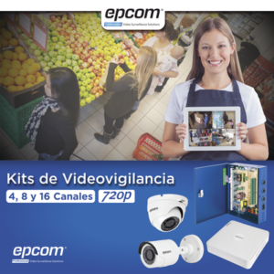 KIT TurboHD 720p / DVR 8 Ch / 4 Cámaras Bullet ( exterior 3.6 mm ) / 4 Cámaras Eyeball (interior 2.8mm ) / Transceptores / Conectores / Fuente de Poder Profesional