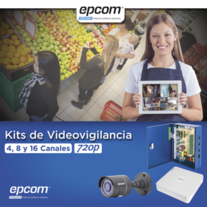 KIT TurboHD 720p / Incluye DVR 8 Ch / 8 Cámaras Balas (exterior 2.8 mm) / Conectores / Transceptores / Fuente de Poder Profesional hasta 15 Vcd para Larga Distancia