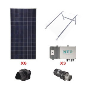 Kit Solar para Interconexión de 1.65 KW de Potencia, 110 Vca con Micro Inversores y Paneles Policristalinos.