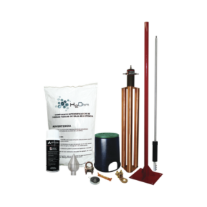 Kit Pararrayo con Accesorios para Protección de Diámetro de 80 m.