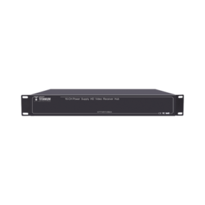 Es solo el Receptor; 200 metros en 4K , 300 metros en 5MP , VIDEO+PODER / 16 Canales / Para rack/  Para transmisión de alimentación ( de 36 Vcd a 12 Vcd) y video (HD-TVI) / 4K / SIN RUIDO / INSTALACIÓN LIMPIA