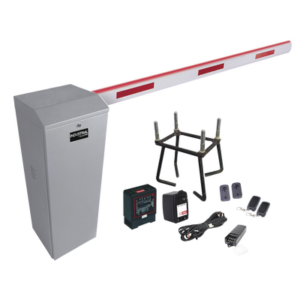 Kit COMPLETO Barrera Derecha XB / 5M / Inluminacion LED Rojo-Verde / Incluye Sensor de masa, Transformador, Lazo, Ancla, Fotoceldas 2 Controles Inalámbricos
