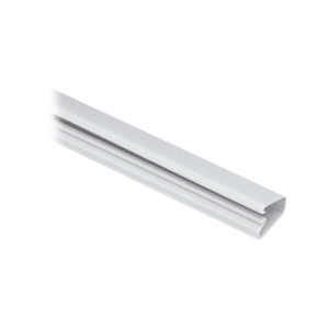 Canaleta LD10 de PVC rígido, con cinta adhesiva para instalación sin herramientas, de 38.4 x 24 x 1828.8 mm, Color Blanco Mate