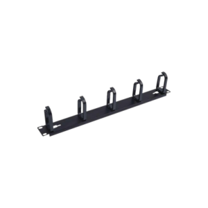 Organizador de cables con 5 anillos, 1U, 19" Color negro