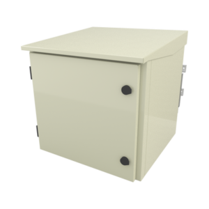 Gabinete para Poste/Torre/Pared de Exterior con Ventiladores y Termostato con Rack de 19" de 9 U.
