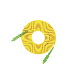 Jumper de Fibra Óptica Monomodo SC/APC SC/APC Simplex, color amarillo, 3 metros