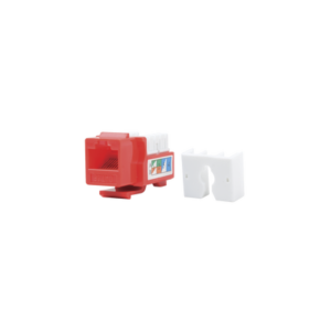 Módulo Jack Keystone Cat5e con terminación 110 (Punchdown) para faceplate - Color Rojo