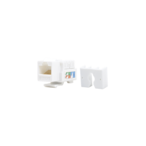 Módulo Jack Keystone Cat5e con terminación 110 (Punchdown) para faceplate - Color Blanco