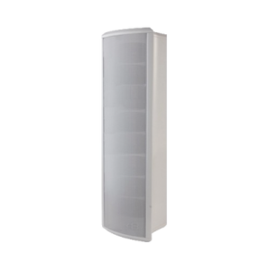 Altavoz Tipo Columna para Exterior, Configurable a 40, 20, 10 o 5 Watts, Color Blanco, Fabricado en Aluminio