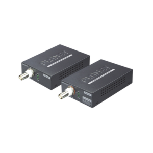 Kit Transmisor y Receptor PoE de Largo Alcance sobre Coaxial hasta 1km