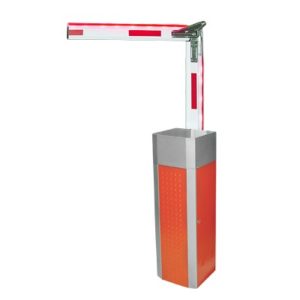 Barrera Vehicular Articulada Izquierda, 2.25m de altura con iluminación LED y 4m de longitud total.