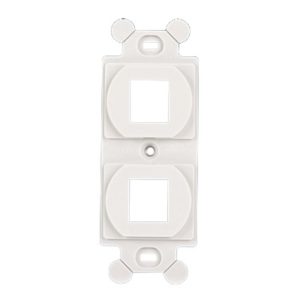 Marco de Módulo Dúplex, Para Placas Frontales Estándar NEMA 106, Acepta 2 Módulos Keystone, Color Blanco Mate
