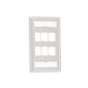 Placa de Pared Vertical, Salida Para 6 Puertos Keystone, Con Espacios Para Etiquetas, de Acero Inoxidable