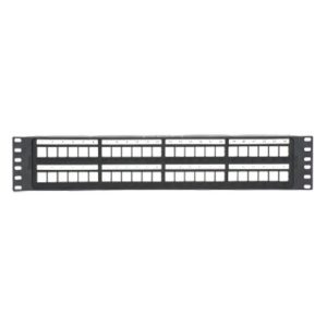 Panel de Parcheo Modular Keystone (Sin Conectores), Numerado en Etiquetas, 48 puertos, 2UR