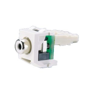 Conector RCA Keystone, RCA con Conexión 110 (de Impacto) Color Blanco, Módulo Blanco Mate