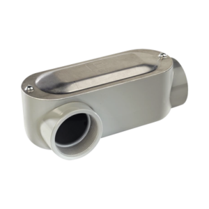 Caja oval roscada tipo OLR de 2" (50.8 mm) Incluye tapa y tornillos.