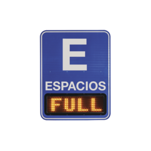 Pantalla para sistema de conteo de espacios de estacionamiento