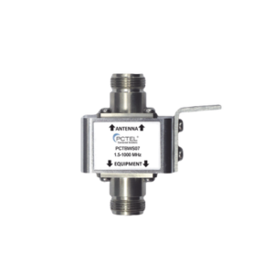 Protector Coaxial con ceja frontal, conectores N hembra