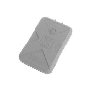 Batería de respaldo Li-Ion 6000 mAh con cubierta plástica protectora y salida USB para cargar dispositivos inalámbricos