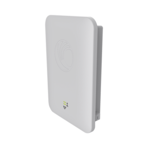 Access Point WiFi cnPilot e501S para exterior, IP67 grado industrial, Filtros para coexistencia con redes LTE, doble banda, antena sectorial 90-120 grados y puerto PoE secundario