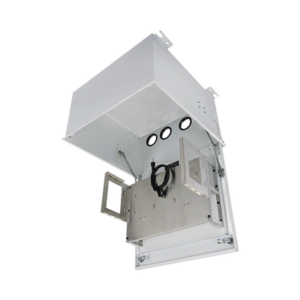 Gabinete PanZone Estándar, de Montaje en Techo, Con 2 UR Para Equipo Activo y 6 UR Para Paneles de Parcheo, Fabricado en Acero, Color Blanco