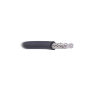 Retazo de 8 mts de cable con blindaje de mylar aluminizada y malla doble blindaje + de 90% de cobre estañado, aislamiento de polietileno semi-sólido.