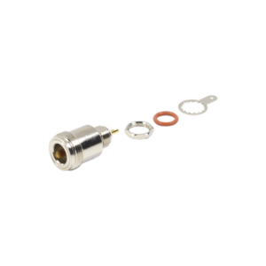 Conector N Hembra Hermético, montaje Frontal en 2D Plano.