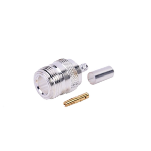 Conector N Hembra de anillo plegable para cables RG-142/U, LMR-195.