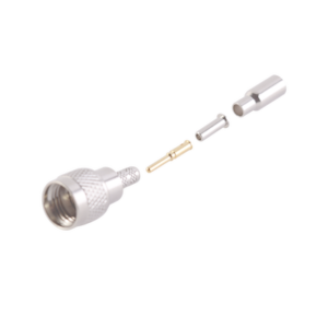 Conector mini UHF Macho de anillo plegable para cable RG-174/U, BELDEN 8216