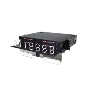 Panel de Conexión de Fibra Óptica (RIC3) Para Rack de 19in, Acepta 4 Placas Quick Pack, Hasta 96 Fibras, 2 UR