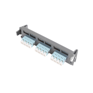 Placa acopladora de Fibra Óptica Quick-Pack, Con 6 Conectores LC Duplex (12 Fibras), Para Fibra Multimodo, Aqua