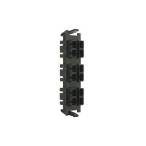 Placa acopladora de Fibra Óptica Quick-Pack, Con 6 Conectores SC Duplex (12 Fibras), Negro