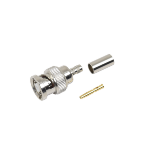 Conector BNC Macho Inverso, de anillo plegable para cables RG-58/U, RG-142/U.