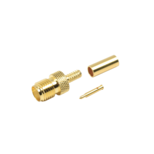 Conector SMA Hembra Inverso de anillo plegable para cable RG-174/U, BELDEN 8216.