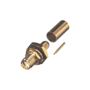 Conector SMA Hembra Inverso / Chasis en D Plano, Anillo Plegable / Cable RG-142/U.