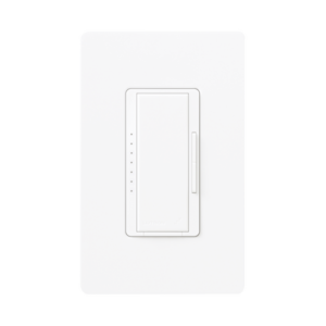 Atenuador (dimmer) un solo polo/multilocación 120VCA/600W (INC/MLV/HAL) o 150W (CFL/LED), apaga, enciende y atenúa iluminación. No requiere cable neutro