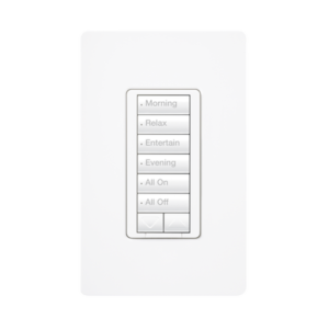 Teclado hibrido seetouch, 6 botones, 2 botones subir/bajar, intensidad 120V/450W, color blanco.