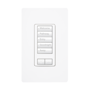Teclado seetouch 5 botones, 2 botones subir/bajar, programe escenas diferentes en cada botón.