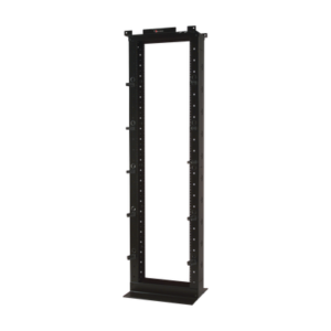 Rack de Dos Postes Estándar de 19", Numerado, Fabricado en Aluminio y 45 Unidades de Rack, Profundidad de 457mm, Color Negro