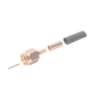 Conector SMA Macho de anillo plegable para cables RG-174/U, BELDEN 8216.