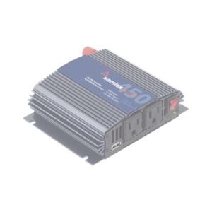 Inversor de Corriente (CD-CA). Potencia Nominal 450 W, Ent:12Vcd, Sal: 115Vca 60 Hz