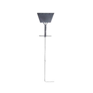 Ancla de Piso Tipo Paleta 5 Orificios para Retenida. Placa: 3/4", Redondo: 1", Altura: 210 cm. Galv. Inmersión.