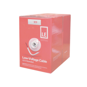 Bobina de 305 metros de cable, 22 AWG, 2 conductores, tipo CCA de color blanco, para aplicaciones en alarmas de intrusión/Control de Acceso/Automatización/ Interfonos y TV porteros.
