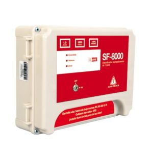 Energizador Robusto para cerca eléctrica de 1.0 Joules de energía, 4.5W de consumo y Soporta baterías de 7Ah.