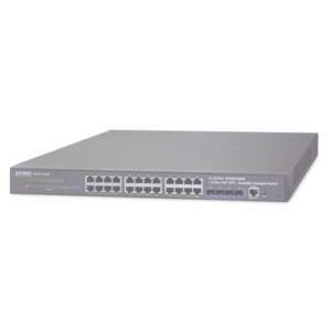 Switch Administrable Capa 3, 24-Puertos 10/100/1000T + 4-Puertos 10G SFP+, Apilable