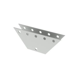 Par de Placas Igualadoras de con Perforaciones para 5 Retenidas. Galvanizado Electrolítico.