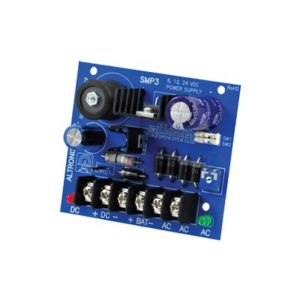 Fuente Tipo tarjeta de 1 salida seleccionable en 6,12 Y 24Vcd @ 2.5 A con capacidad de respaldo, requiere transformador de entrada