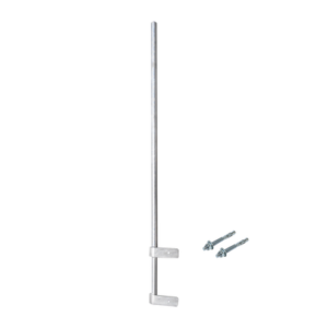 Mástil Liviano de Pared de 1.3 m (Diam. 1-1/4") con Cejas de Fijación  Soldadas, ¡No se gira! Incluye Taquetes para instalación.