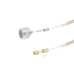 Jumper de 100 cm tipo RG-142/U con conectores N Macho y SMA Hembra Inverso (Hasta 8 GHz).